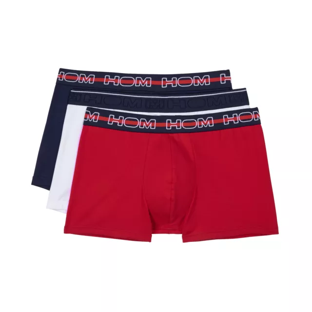 HOM Herren 3er Pack Boxer Briefs French Navy White Red M L XL NEU