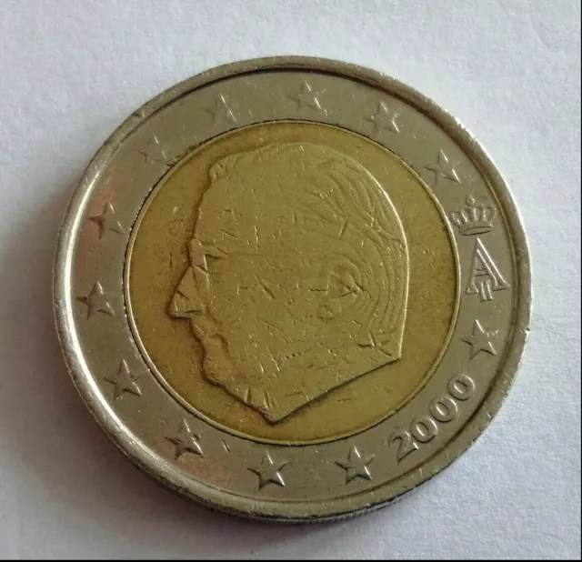 2 Euro Münze Belgien 2000 Fehlprägung / Verprägung !