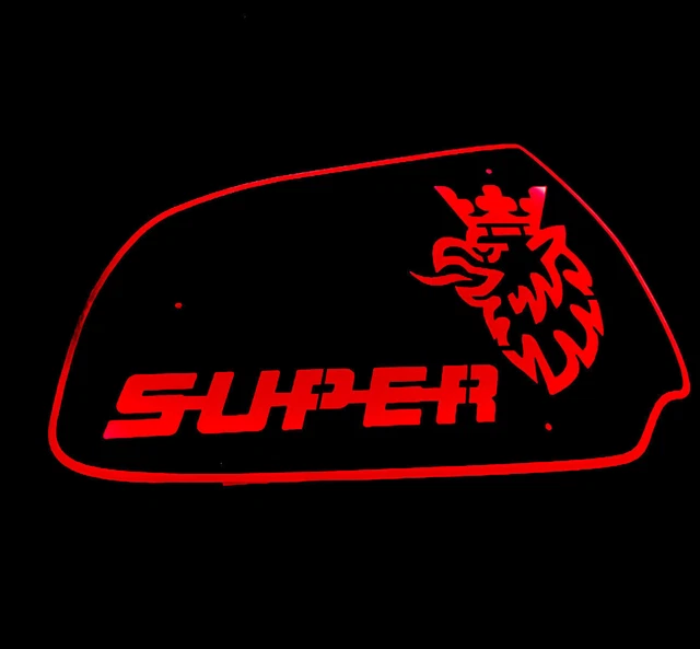 For SCANIA TRUCK Interior Cabin Door LED Emblem 2 Doors Text 24V / RED