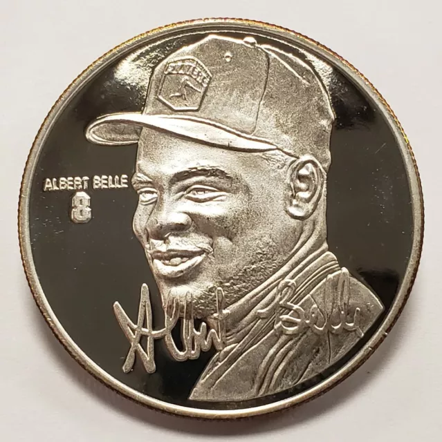 1 oz .999 Silver Round - Albert Belle - MLB Baseball - Highland Mint - SKU-U2355