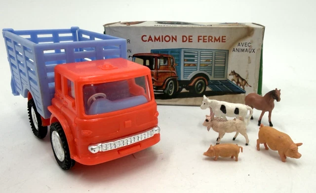 ANCIEN FRANCE Jouets Fj Camion Gmc Transport Bois Tole Dinky Cij 1960