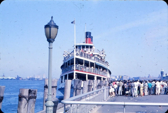 ONYC Original Slide - 1960s New York City Ferry to The Statue of Liberty  #50