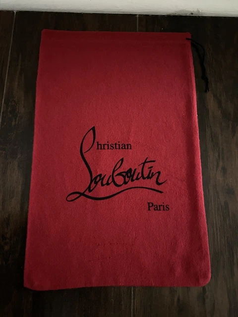 "Bolsa de polvo roja Christian Louboutin para zapatos o bolsa de polvo con embrague 9"" x 14"