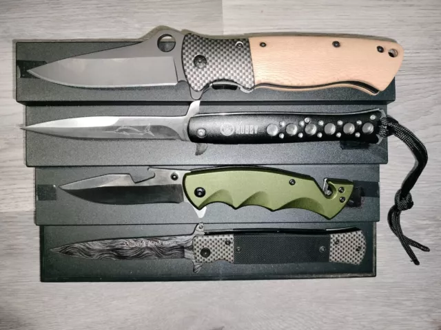 Folding Knife Collection - Deceased Estate - Set Of 4 - (Like New Condition)