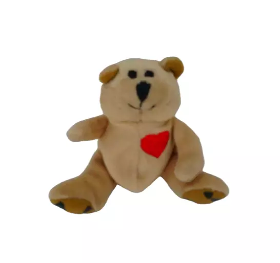 Teddy Bear Plush Doll Mini Stuffed Animal Bean Bag Red Heart Kids Toy Gifts 3"
