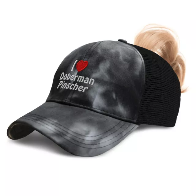 Womens Ponytail Cap I (Love) Chow Chow Red Heart Pet Lovers Dog Cotton Chow Chow