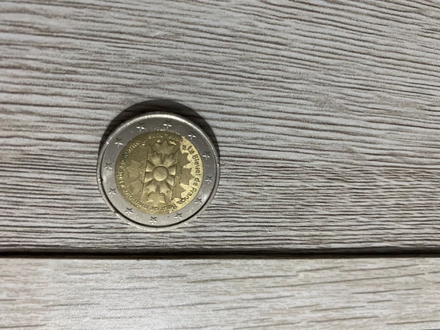 PIECE 2 EUROS commémorative France rare 1918-2018 le bleuet de France