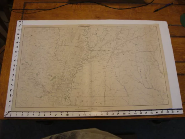 1891 Civil War Map 18" X 29": Topographical Plate CLV: LOUISIANA & MISSISSIPPI
