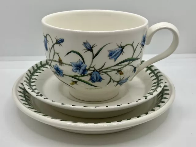 Vintage Portmeirion Botanic Garden 3 Piece Teacup, Saucer and Plate Set,Harebell