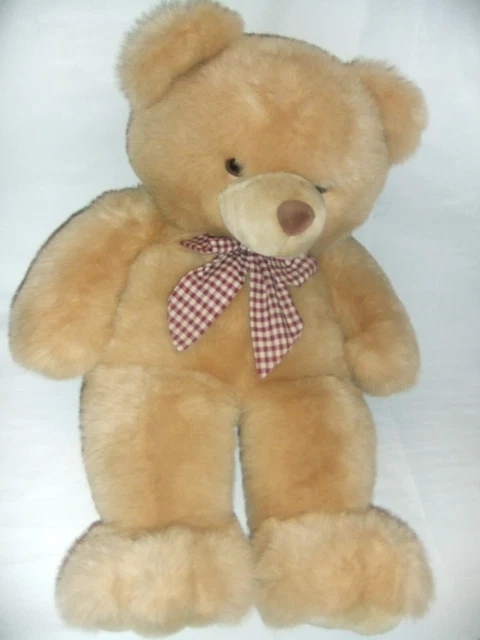 GRAND OURS EN peluche couleur caramel 75 cm Marque Aurora Auchan