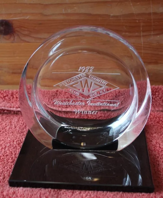 Crystal Golf Award Westchester Invitational Country Club 1988 Rye NY Champion