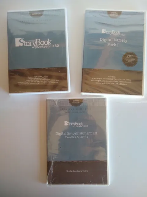 StoryBook Creator Plus Software (3) Paquete de Variedades Sellado Adornos Plus 3.0