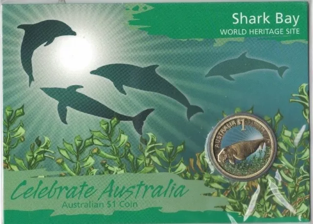 2010 Celebrate Australia World Heritage Sites $1 Coin - Shark Bay