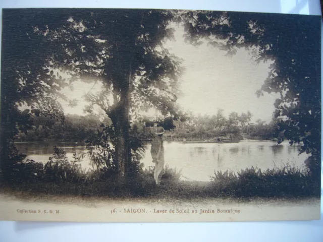 CPA Indochine Cochinchine Saigon Lever de soleil au Jardin Botanique - S.C.G.M.