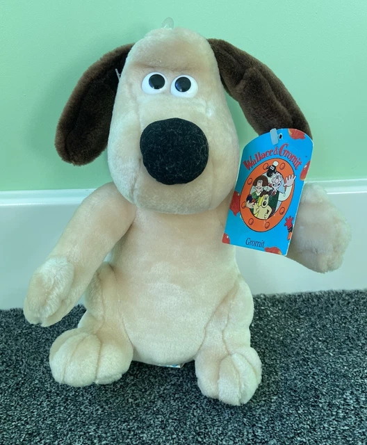 WALLACE & GROMIT Vintage Sitting Gromit Dog Plush Soft Toy by BORN TO