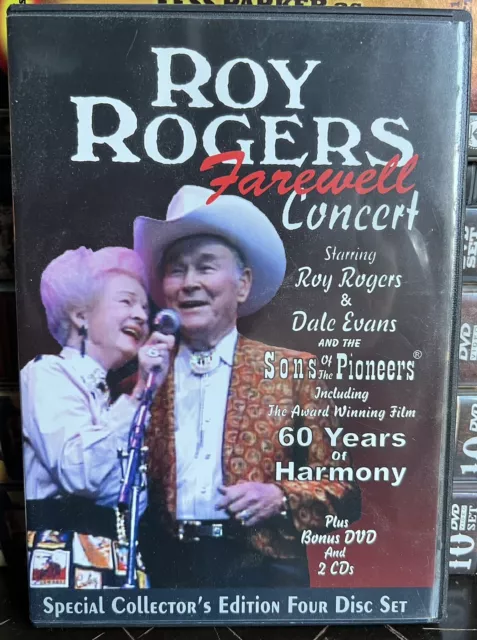 ROY ROGERS + Dale Evans Farewell Concert DVD/CD Set 4 Discs Sons Of ...