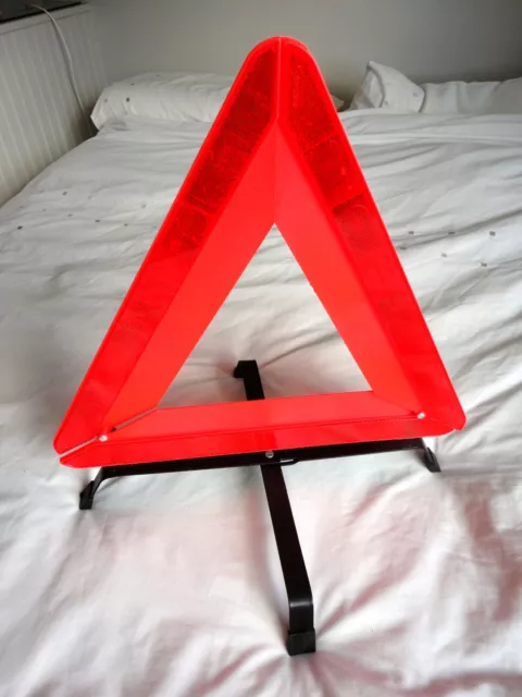 Halfords Car Warning Triangle - New Old Stock - wear to outer case