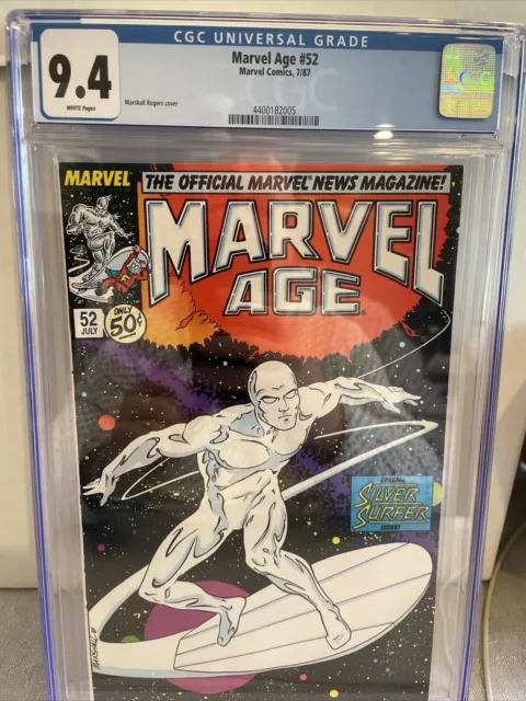 Marvel Age #52 Cgc 9.4 1987 Silver Surfer Cover Penny Start