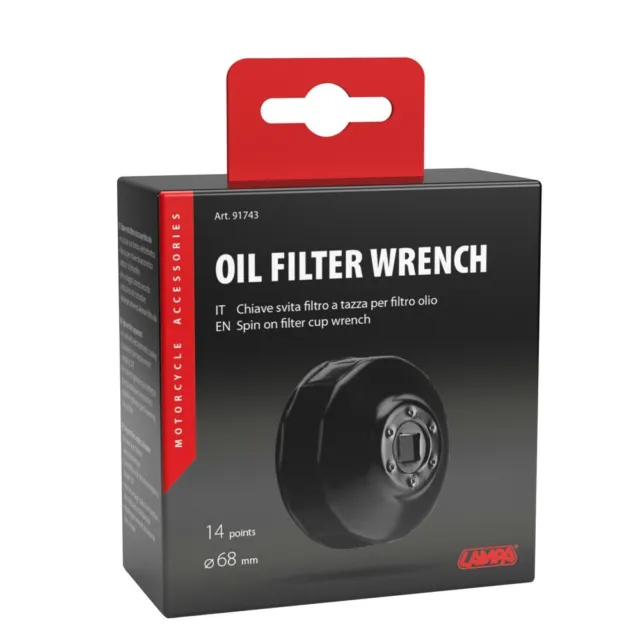 Chiave svita filtro a tazza per filtro olio per filtro Ø 65-67 mm con 14 lati