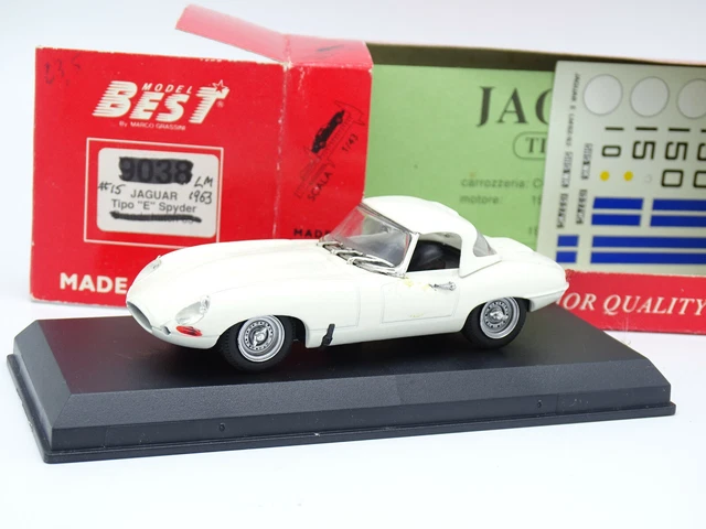 BEST MODEL 1/43 JAGUAR E TYPE SPYDER 24H LE MANS 1963 MODELLINO STATICO DIECAST
