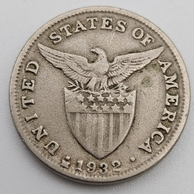 1932-M 5 Centavos VF Philippines US Manila Mint Copper-Nickel Coin Five USA