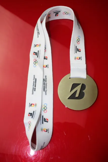 Bridgestone VIP Schlüsselband mit Medaille gold NEU Lanyard Olympia Team Schland