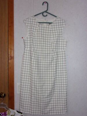 Christopher & Banks (New with Tags) Lined Black & White Shift Dress Size 10