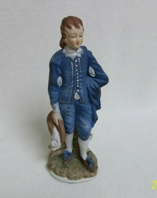 VINTAGE BLUE BOY Porcelain Figurine Japan Limited Edition Leffon China