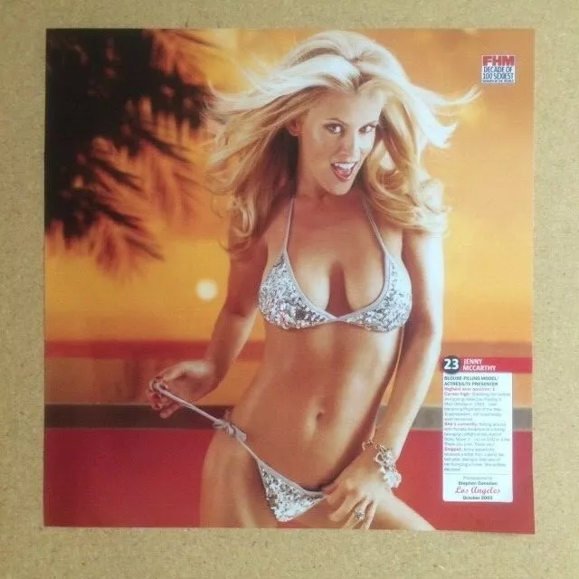 JENNY McCARTHY Original Vintage "FHM Decade of 100 Sexiest" Poster (SP)