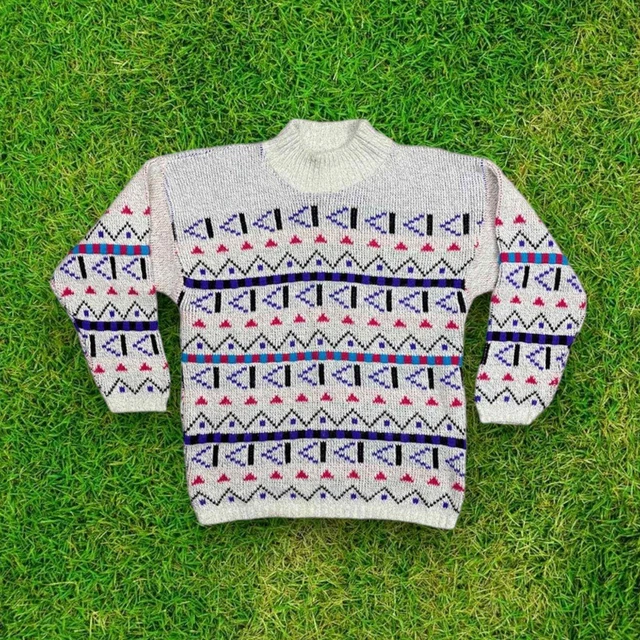 Vintage retro 80’s style acrylic oversized sweater Croquet Club