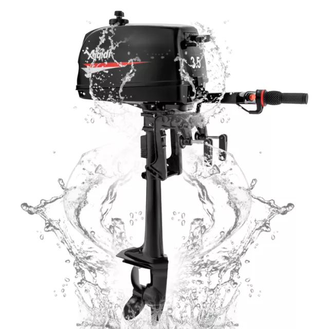 2 Stroke 3.5HP Heavy Duty Outboard Motor Fishing Boat Engine CDI System