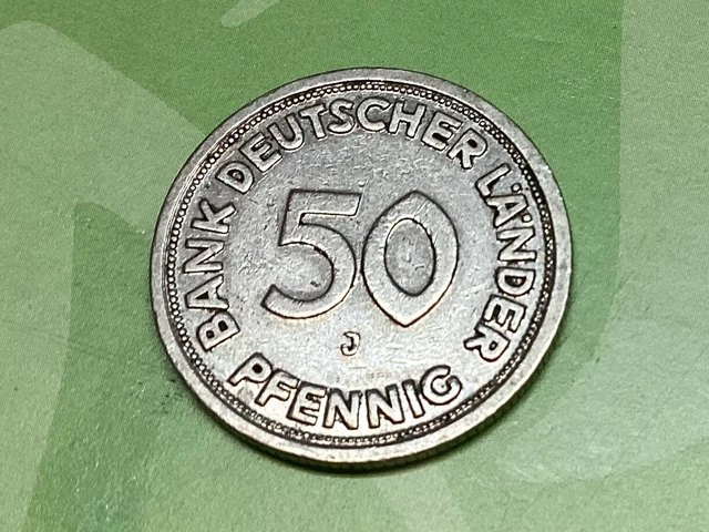 50 Pfennig Bank Deutscher Länder 1949 J Verkaufen BANK DEUTSCHER LÄNDER 50 Pfennig 1949 J EUR 65,00 - PicClick DE
