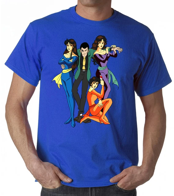 T-Shirt Lupin E Occhi Di Gatto Cartoon Lupen Anni 80 Manica Corta Tg.fino Xxl
