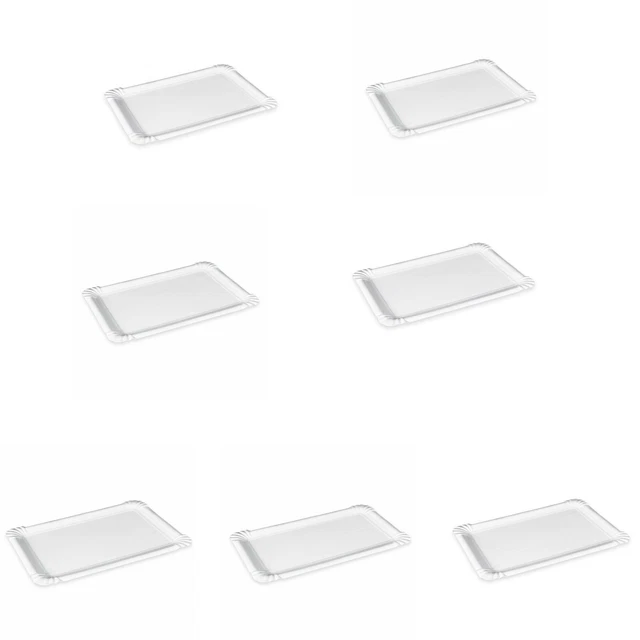 SWS 250 Pappteller Rechteckig - Ideal Für Kuchen & Backwaren 25x35cm