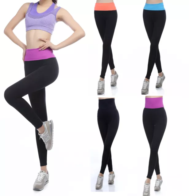 Womens Fitness Yoga Running Leggings Gym Exercise Sports Training Pants Trousers