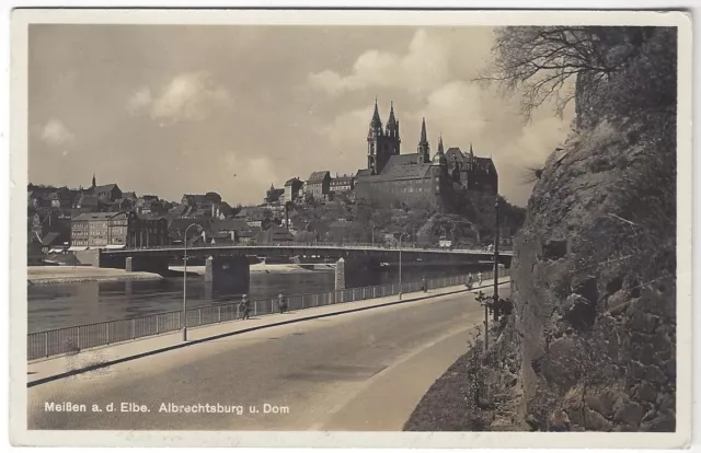 AK Meissen Elbe  Albrechtsburg und Dom - 1935  - Nr, 26384 Verl: Brück & Sohn