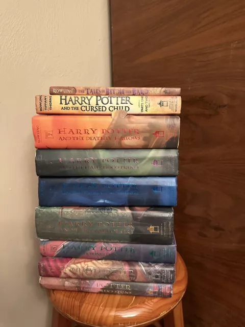 9 Book Harry Potter Complete Series Lot Cursed Child/Tales Of Beedle the Bard