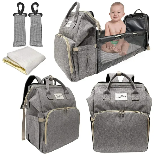 4 in 1 Foldbale Diaper Bag Baby Bed Portable Bassinet Crib Backpack Travel/Sleep