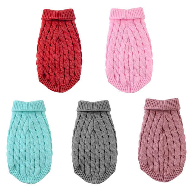 Cappotto pullover maglione lavorato a maglia elastico vestiti caldi per cani per gatti saltatori