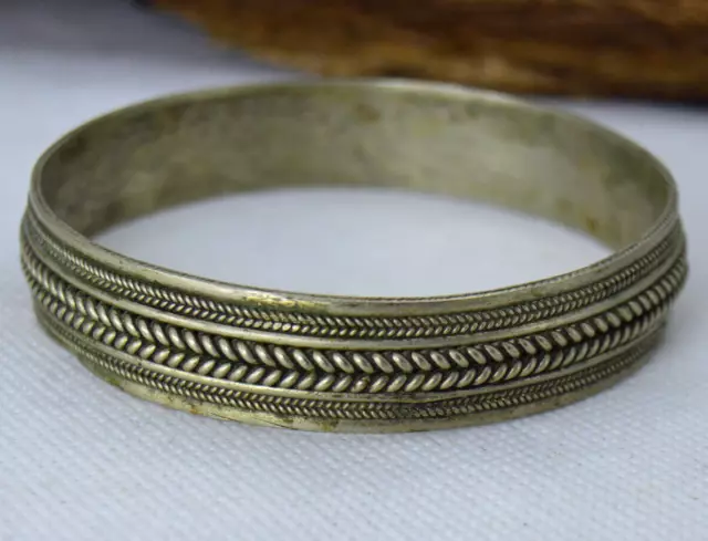 Extremely Ancient Antique Viking Bracelet Silver Color Old Amazing Rare Artifact