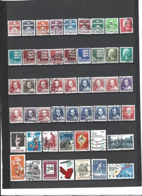 2423-2424-2425- DANEMARK TIMBRES OBLITERES DE 1981 A 1990  cote: 63.00€  3 SCANS