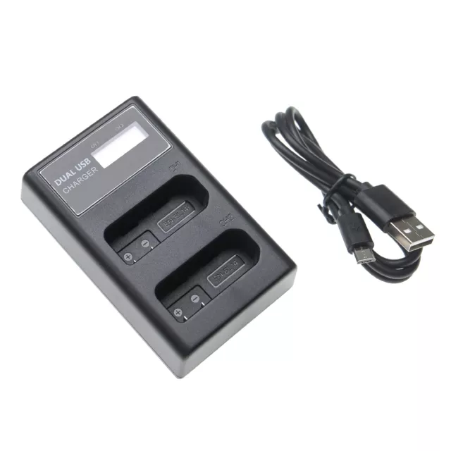 Chargeur double pour Nikon D5500 D3300 D5100 D5200 D5300 D3100 D3200 - 8,4 V