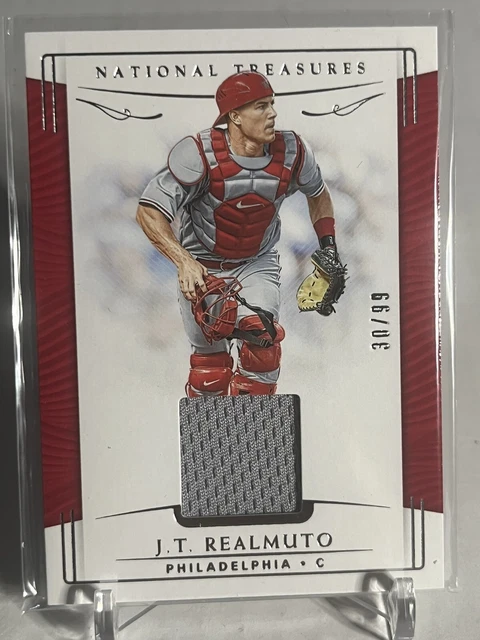 2019 National Treasures Game Used Jersey Patch JT Realmuto /99