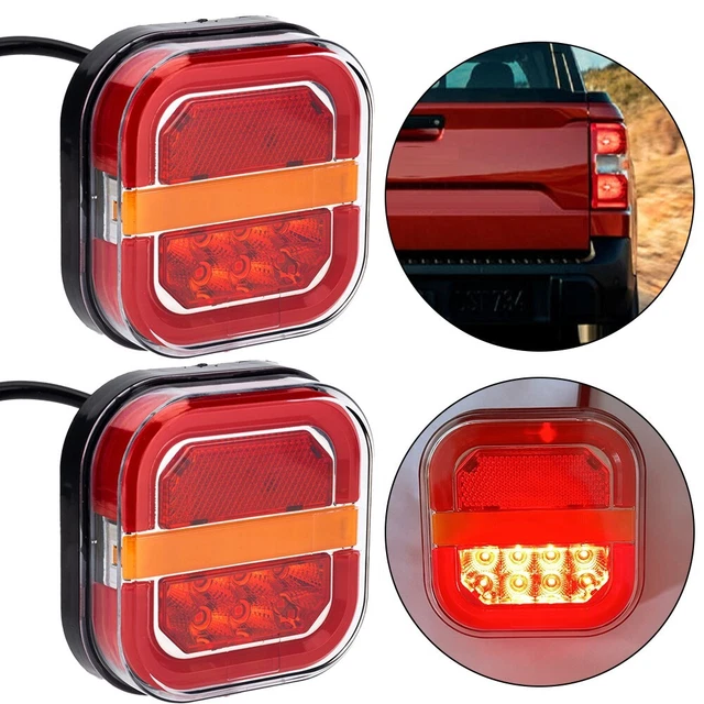 2 FANALI POSTERIORI Rimorchio Montaggio Universale Con Segnale Di - Foto 4