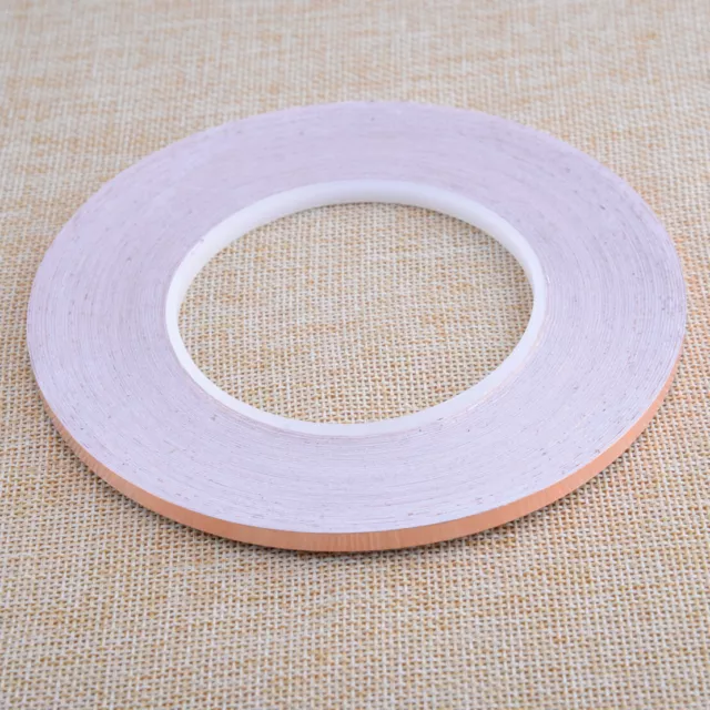 Copper Single Side Conductive Copper Foil Tape Adhesive Heat Sheild 50m x 5mm lp