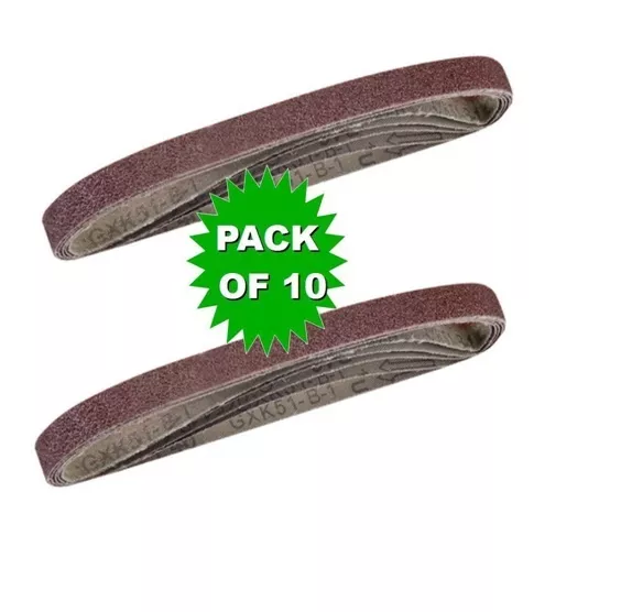 10 X Sanding Belts To Fit Black and Decker Powerfile 13 x 457 mm 100% Fit Rate