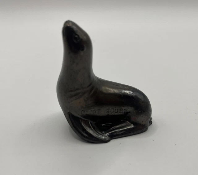 Cliff House Metal Seal Miniature Figurine Japan 2 Inches