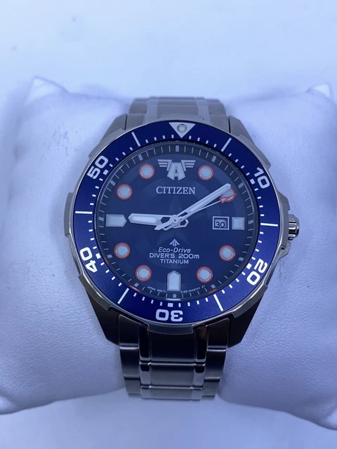 CITIZEN PROMASTER ECO DRIVE Captain America Titanium Mens Diver Watch BN0208 54W EUR 184 23