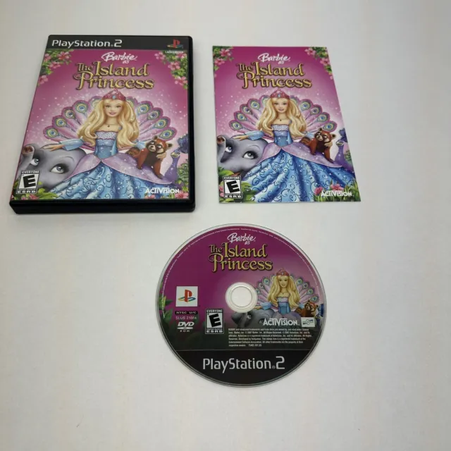 PlayStation 2 Barbie as The Island Princess Complete Case + Game + Manual