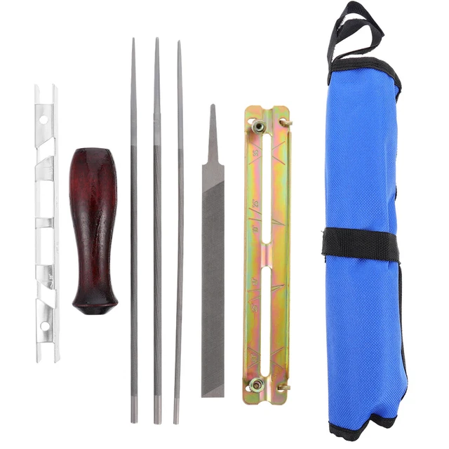 8pcs Kettensägen -Spitzerdatei Tiefenmessanleitung Flachdateianleitungshandbuch